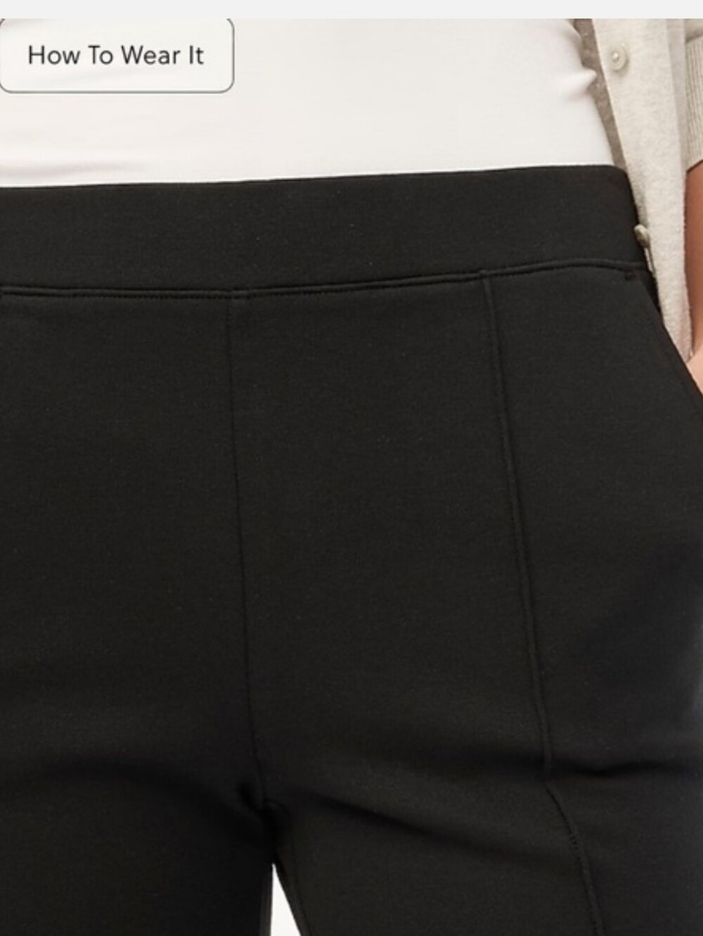 NWT J. Crew Pintuck Sweatpants Small Black Pockets!